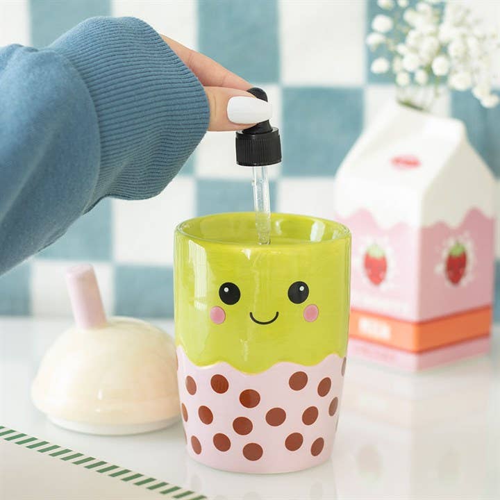 Quemador de Aceite y Calentador de Cera Kawaii Bubble Tea